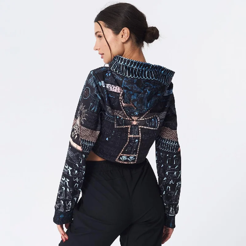 Easy Chic Queen Aset Crop Hoodie