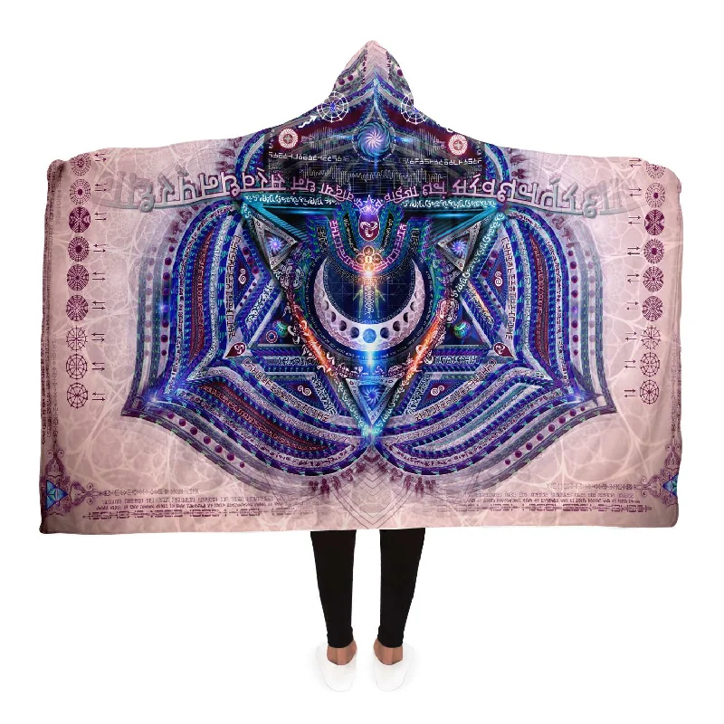 Retro Style Vishuddha | Throat Chakra Hooded Blanket