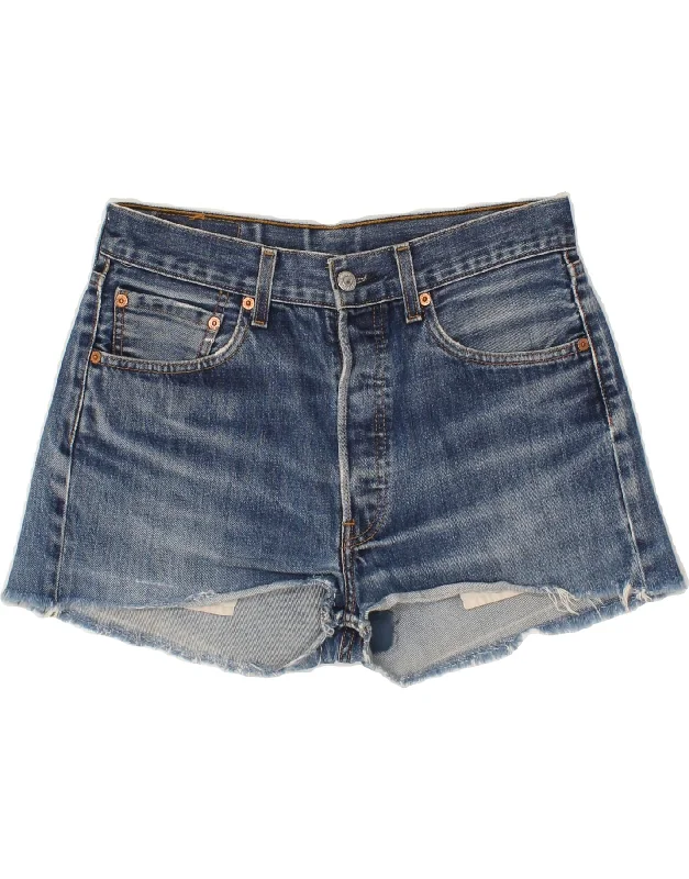 Exquisite Details LEVI'S Womens 501 Denim Shorts W31 Medium  Blue Cotton