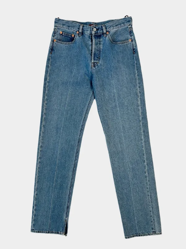 Simple Elegance Creases Jeans