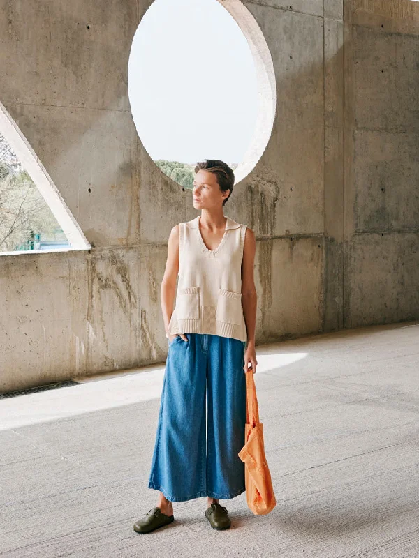 Easy Chic Indi & Cold Wide Leg Jeans in Denim