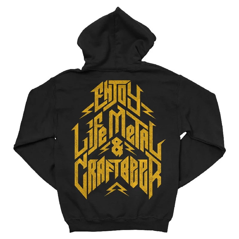 Simple And Comfortable Vox&Hops "Enjoy Life, Metal & Craft Beer" Zip Hoodie
