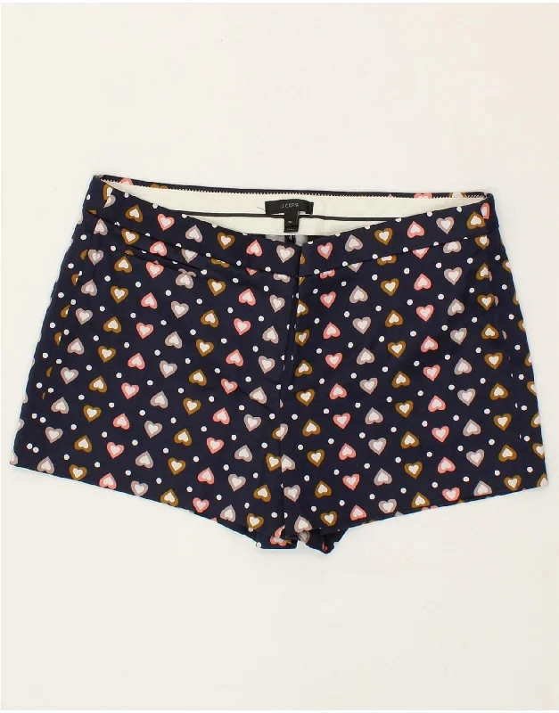 Energetic J. CREW Womens Hot Pants US 10 Large W32  Navy Blue Cotton Heart