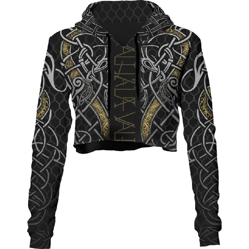 Relaxed Wear Valhalla Calls Crop Hoodie