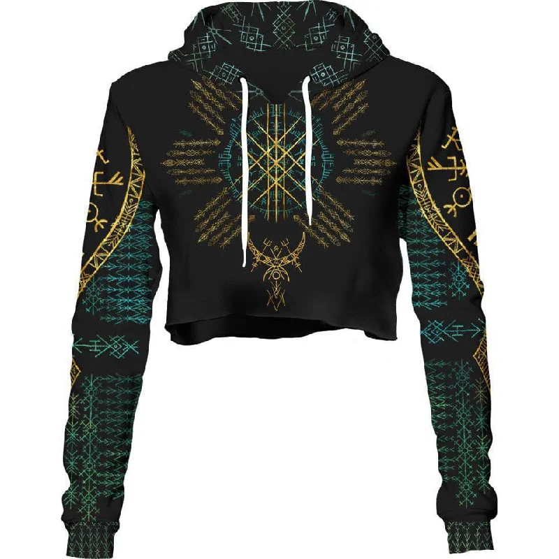 Casual Wear Web of Fate Crop Hoodie - Limited