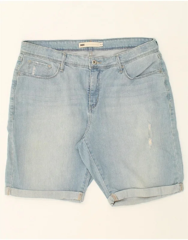 Versatile Items LEVI'S Womens Denim Shorts UK 20 2XL W36 Blue Cotton