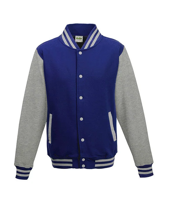Elegant And Noble JHA043 - Just Hoods By AWDis Mens Heavyweight Letterman Jacket | Royal Blue/Heather Grey Elegant And Noble JHA043 - Just Hoods By AWDis Mens Heavyweight Letterman Jacket | Royal Blue/Heather Grey