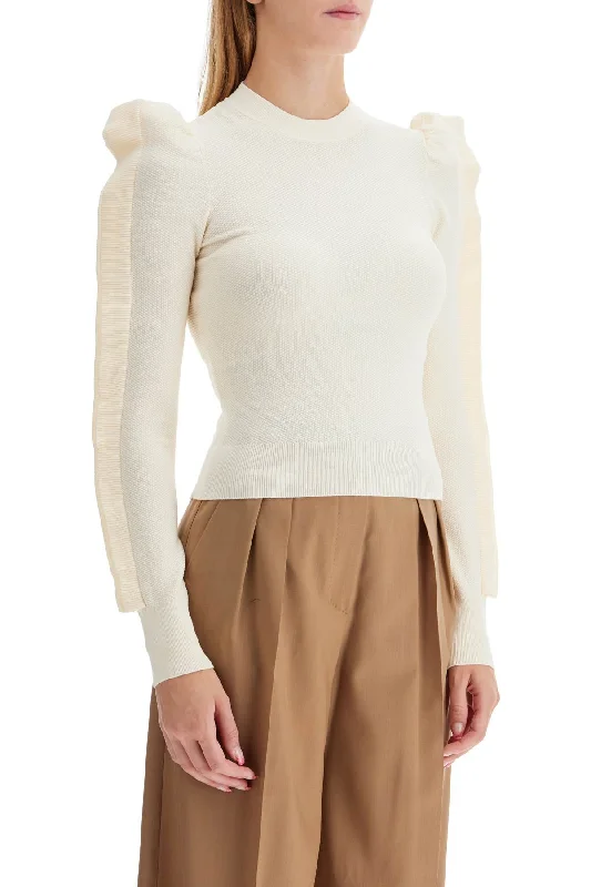 Comfortable Jackets Max Mara Stretch Pullover With Ruffle