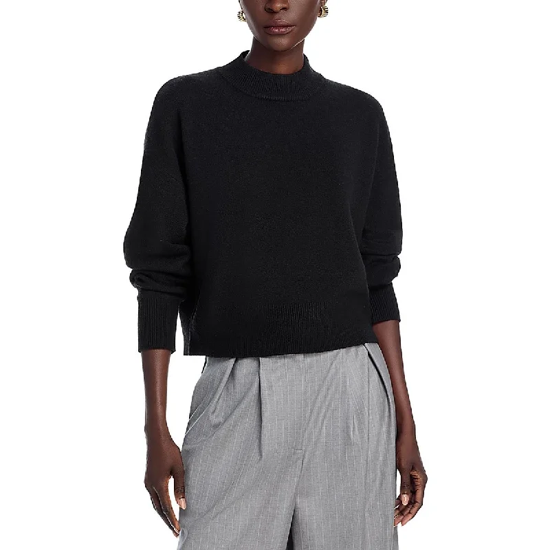 Fashionable In The Times Vhari Womens Crop Polyester Mock Turtleneck Sweater