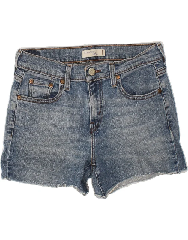 Modernism LEVI'S Womens 505 Denim Shorts US 4 Small W28 Blue Cotton
