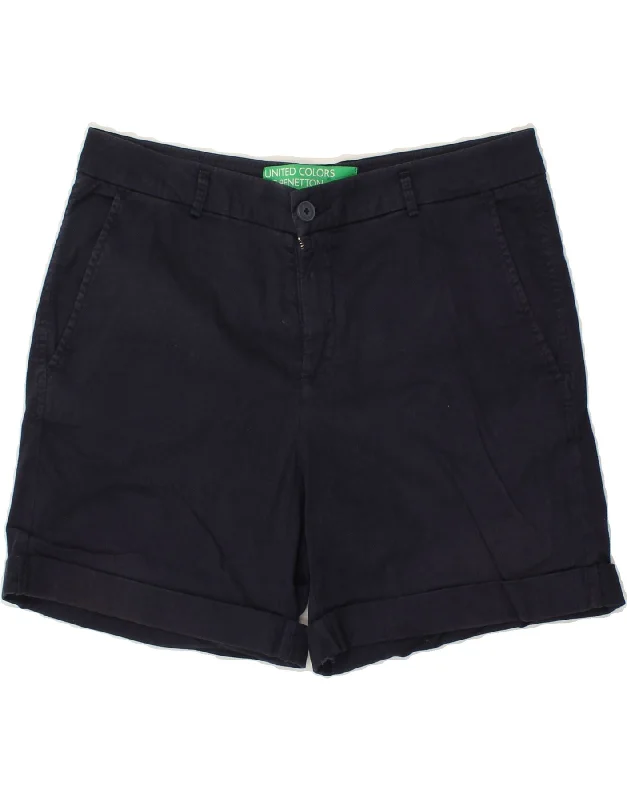 Sports litigation style BENETTON Womens Chino Shorts W34 Large  Navy Blue