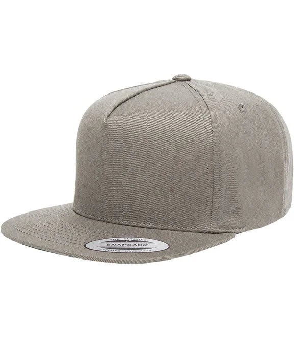 Elegant And Charming Y6007 - Yupoong Adult 5-Panel Cotton Twill Snapback Cap | Grey