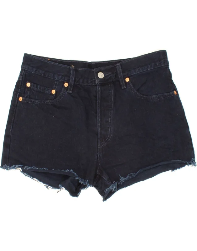 Stylish Comfort LEVI'S Womens 501 Denim Shorts W28 Medium Navy Blue Cotton
