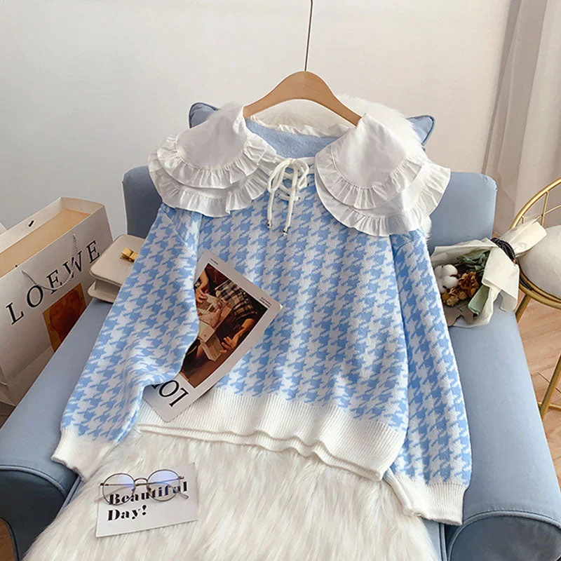 Breathable Comfort Baby collar sweater loose, thin and lazy, wearing a sweater and coat  4932