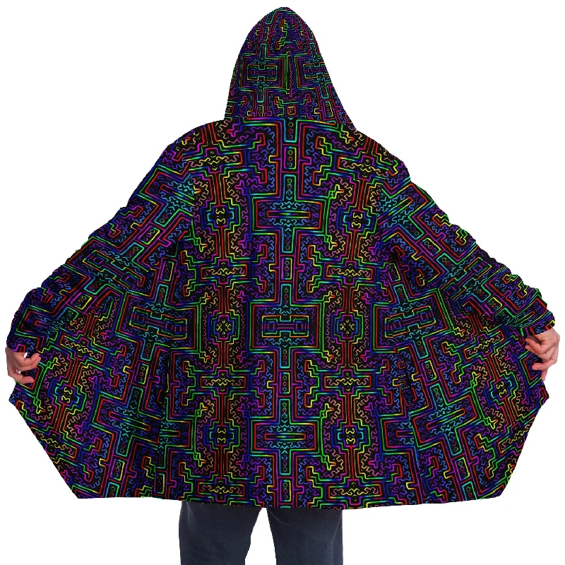 Luxe Comfort Prismatic Overlay Micro Fleece Cloak