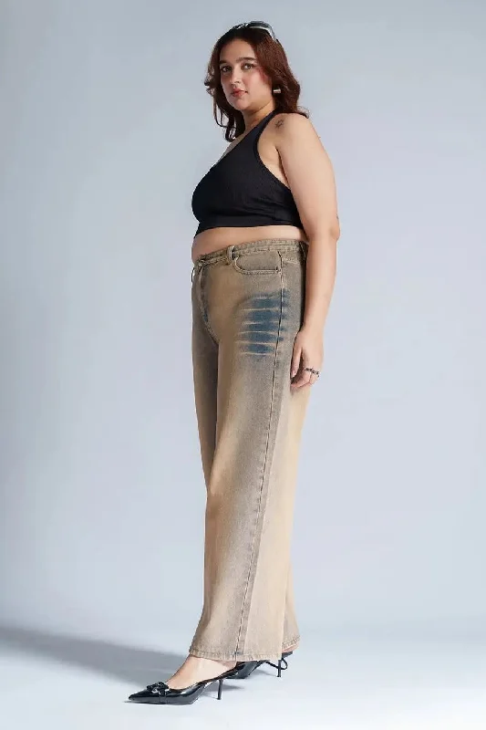 Artistic Temperament Dusty Dusk Curve Wide Leg Jeans