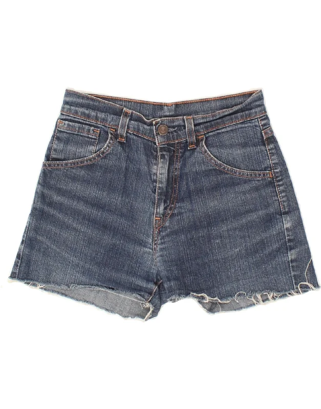 Street Fashion Style LEVI'S Womens Denim Shorts W26 Small Blue