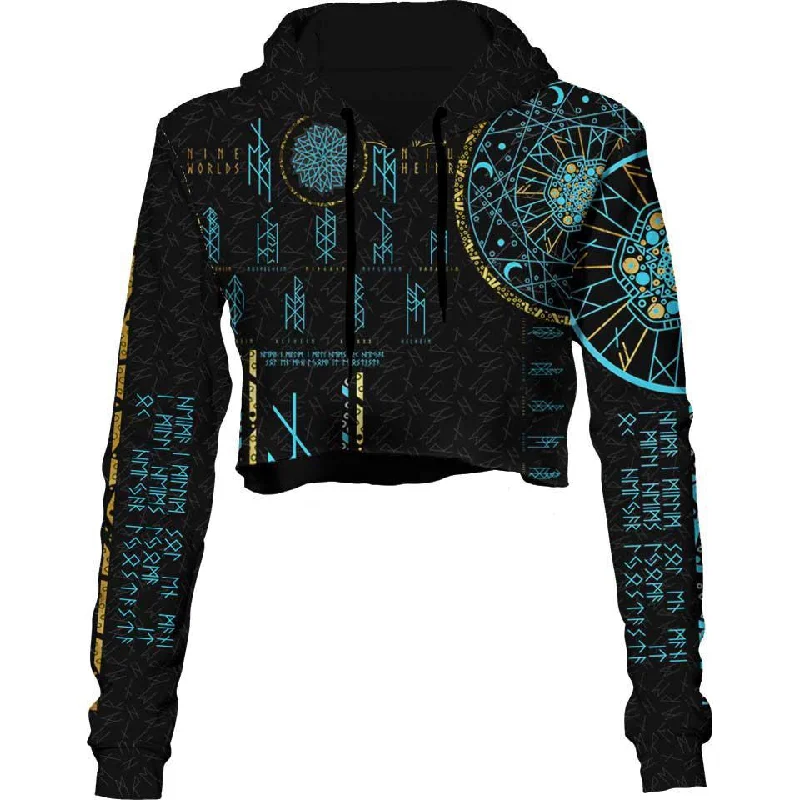 Modern Tailoring Nine Worlds Crop Hoodie - Night Edition