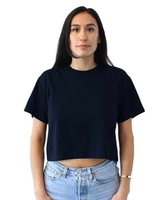 Boutique Recommendation 1580NL - Next Level Ladies Ideal Crop T-Shirt | Midnight Navy