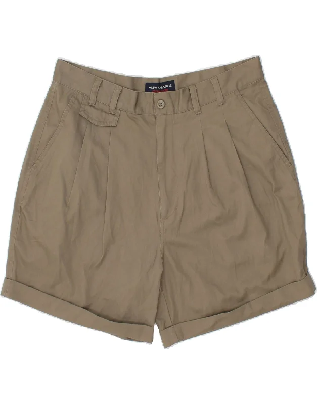 Street Style VINTAGE Womens Pegged Chino Shorts Large W32  Grey Cotton