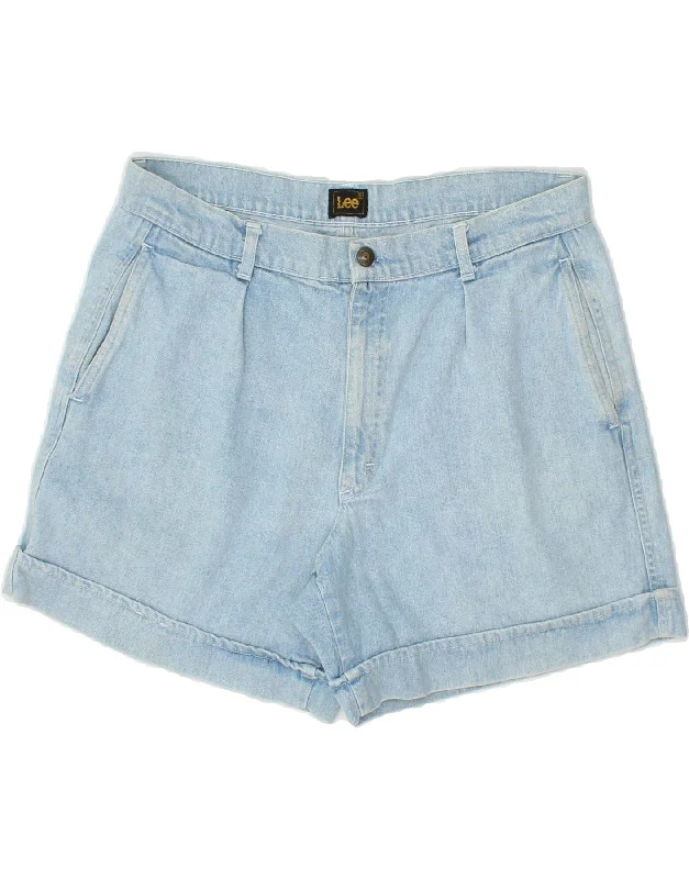 Fashionable Items LEE Womens Denim Shorts UK 16 Large W32 Blue Cotton
