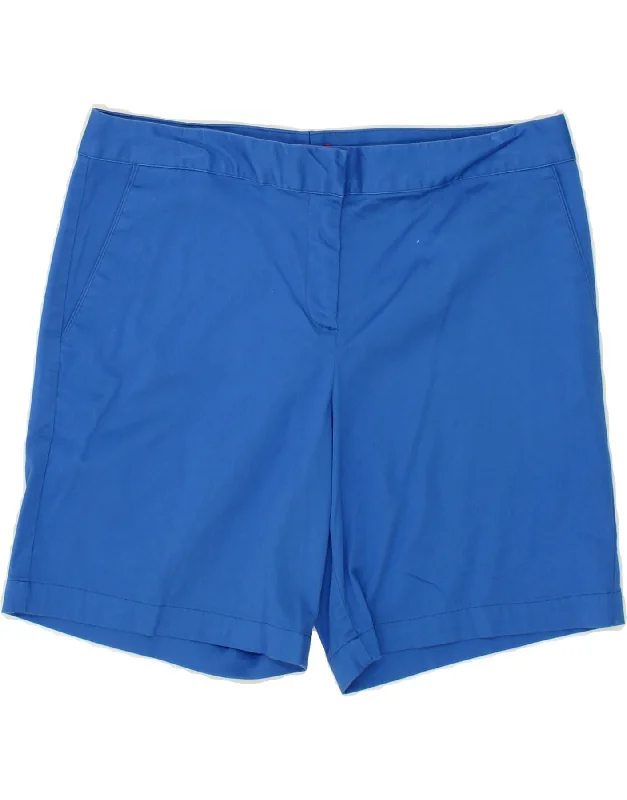 Trendy Comfort IZOD Womens Chino Shorts US 8 Medium W30 Blue Cotton