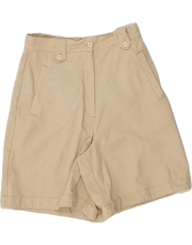Comfortable And Casual VINTAGE Womens Chino Shorts IT 44 Medium W28 Beige Cotton