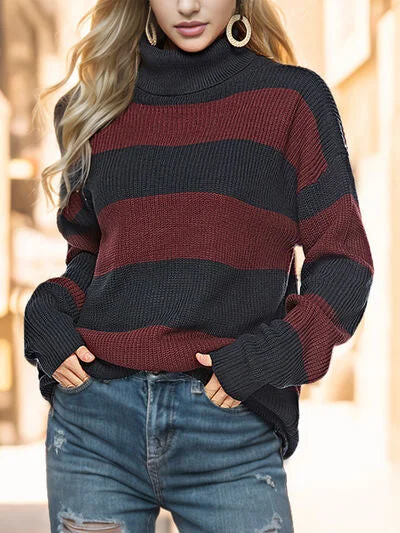 High-end Customization Jenell Munich Turtleneck Long Sleeve Sweater | 3 Colors