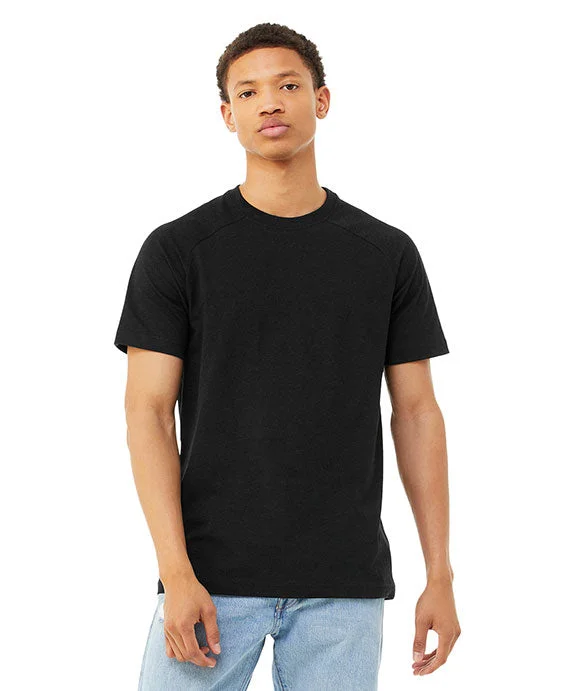 Exquisite Craftsmanship 3201 - Bella + Canvas Mens Heather CVC Raglan T-Shirt | Solid Black Blend Exquisite Craftsmanship 3201 - Bella + Canvas Mens Heather CVC Raglan T-Shirt | Solid Black Blend