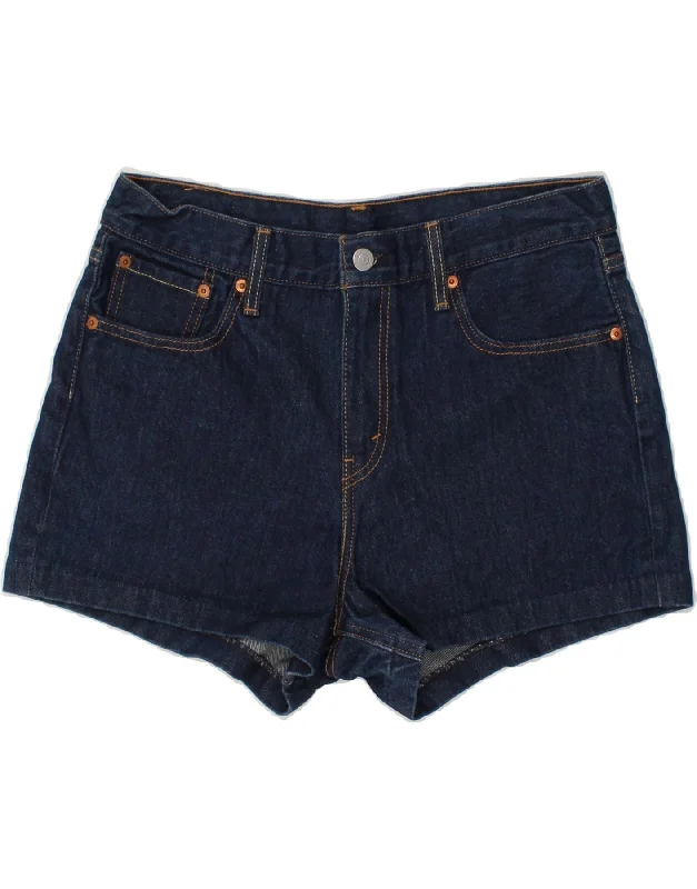 Exquisite Design LEVI'S Womens High Waist Denim Shorts W31 Medium Navy Blue Cotton