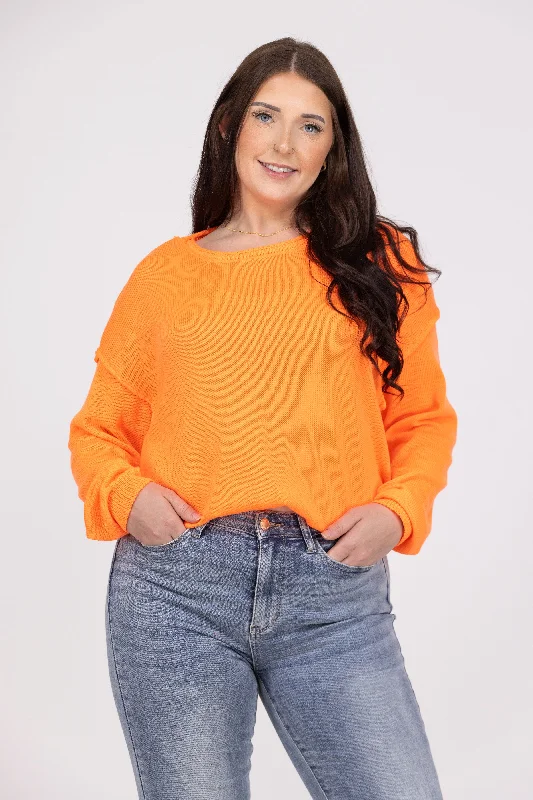 Soft Clothing Made To Wow Women's Dropped Shoulder Hi-Lo Relaxed Fit Sweater