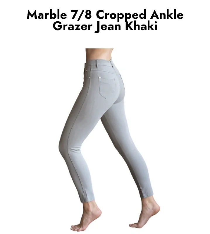 Elegant Comfort Marble khaki 7/8 ankle grazer