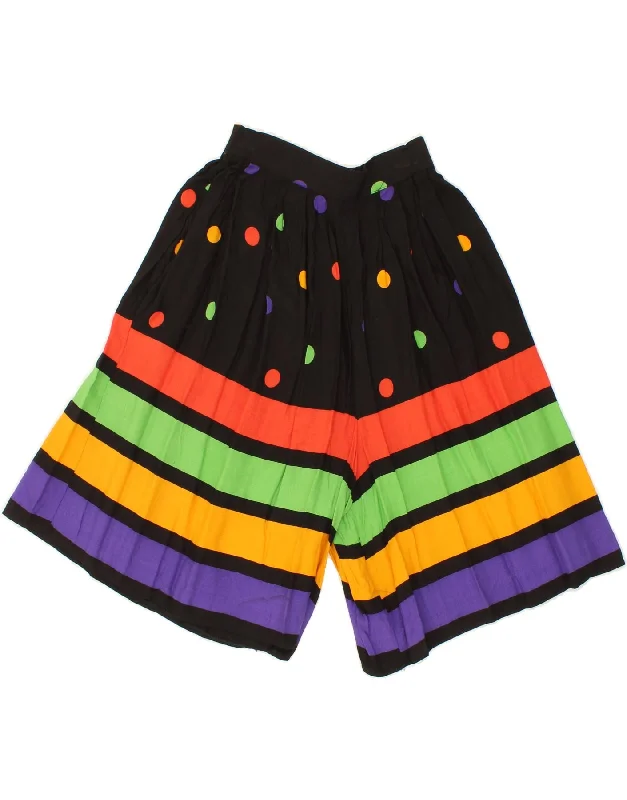 Unique Fashion VINTAGE Womens Wide Leg Casual Shorts UK 10 Small W24  Multicoloured