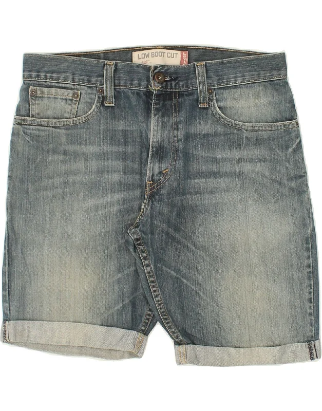 Elegant Design LEVI'S Womens 527 Denim Shorts W32 Large  Grey Cotton