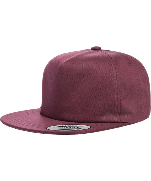 Classic And Versatile Y6502 - Yupoong Adult Unstructured 5-Panel Snapback Cap | Maroon Classic And Versatile Y6502 - Yupoong Adult Unstructured 5-Panel Snapback Cap | Maroon