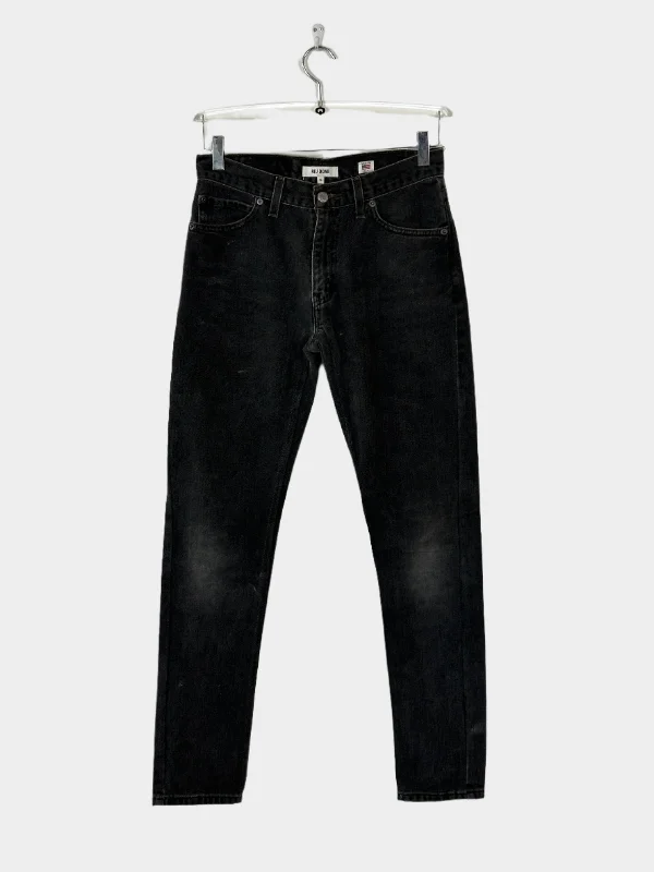 Fashionable Prints Dark Grey Jeans