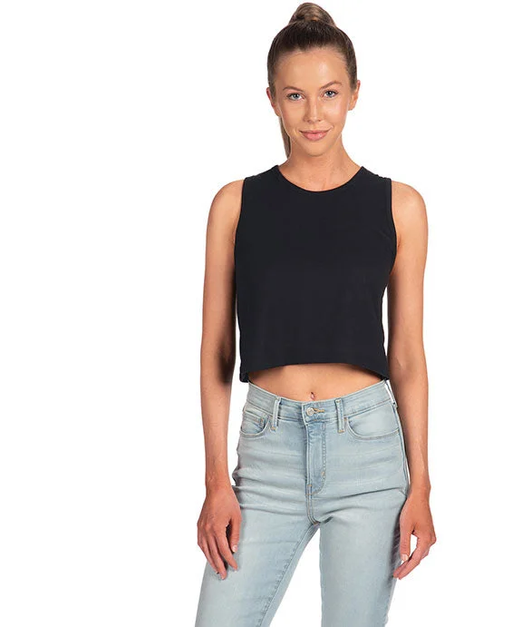 Classic 5083 - Next Level Ladies Festival Cropped Tank Top | Black