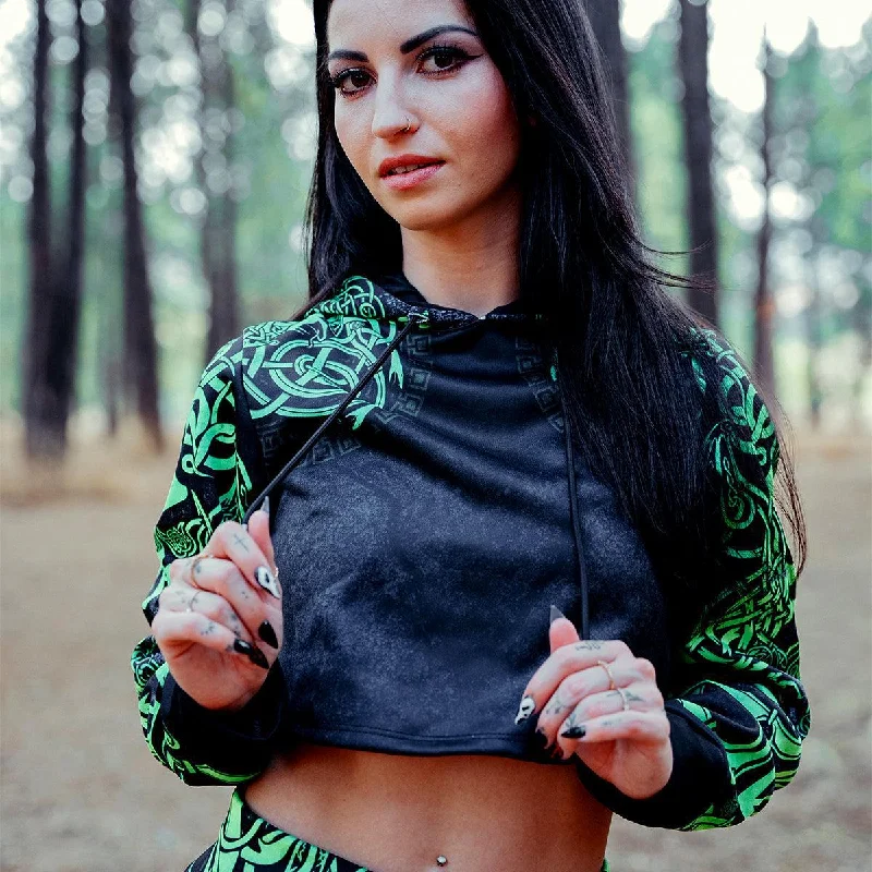 Soft Fashion Medusa Crop Hoodie - Snake Edition
