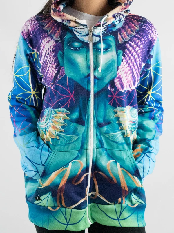 Multi-functional style Power and Peace Unisex Zip Hoodie