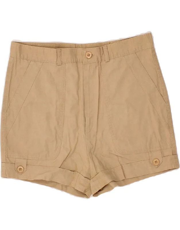 Fashionable and casual VINTAGE Womens Chino Shorts IT 44 Medium W30 Beige Cotton