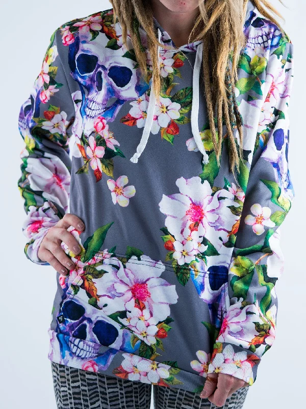 Simple Elegance Blooming Skull Unisex Hoodie