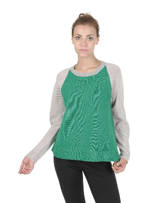 Cozy Dress Crown of Edinburgh Cashmere Women's Premium Cashmere Round Neck Sweater in Multicolor - 46 EU