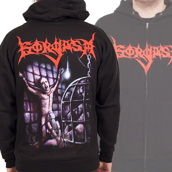 Wearable At Home Or Out Gorgasm "Stitched Oral Asphyxia" Zip Hoodie