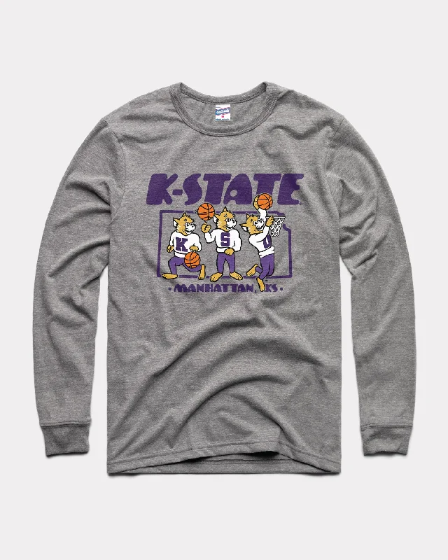 Sports And Leisure K-State Basketball Grey Long Sleeve T-Shirt