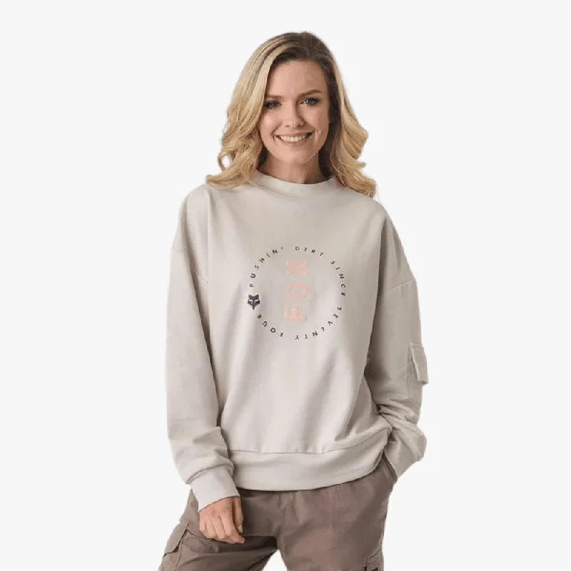 Elegant And Noble Fox Womens Clean Up Basic Sweater Vintage White