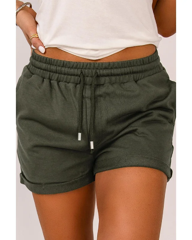 Elegant Classic Azura Exchange Lounge Shorts with Tie Waist and Side Pockets - L
