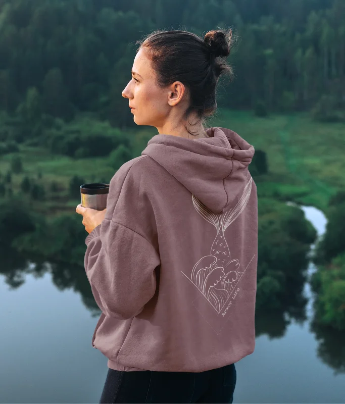 Retro Lace Fabric Merfolk Organic Cotton Hoodie