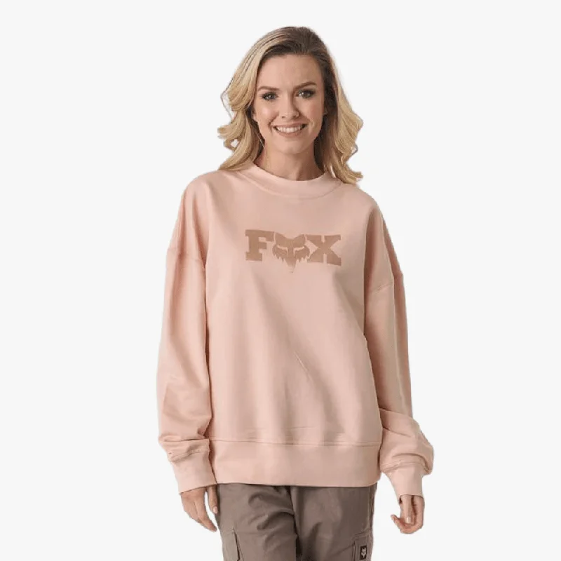 Youthful Fox Womens Exit Crew Sweater Creamy Pink