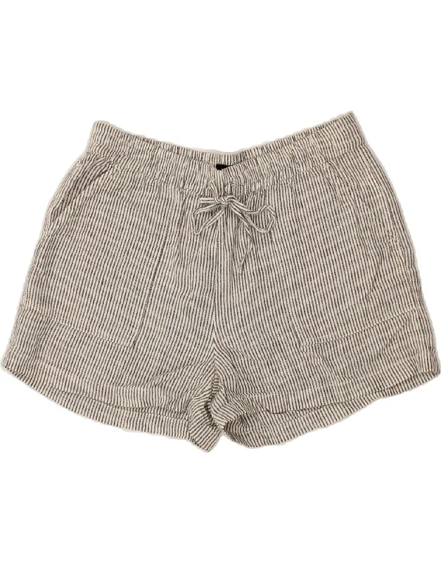 Classic Series J. CREW Womens Chino Shorts Small W27 Grey Striped Linen