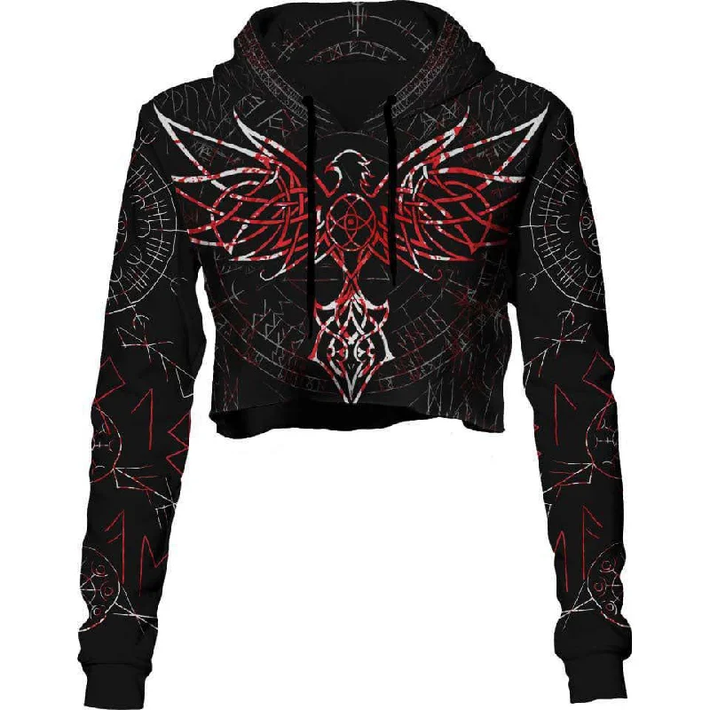 Short skirt design Eagle Crop Hoodie - Limited